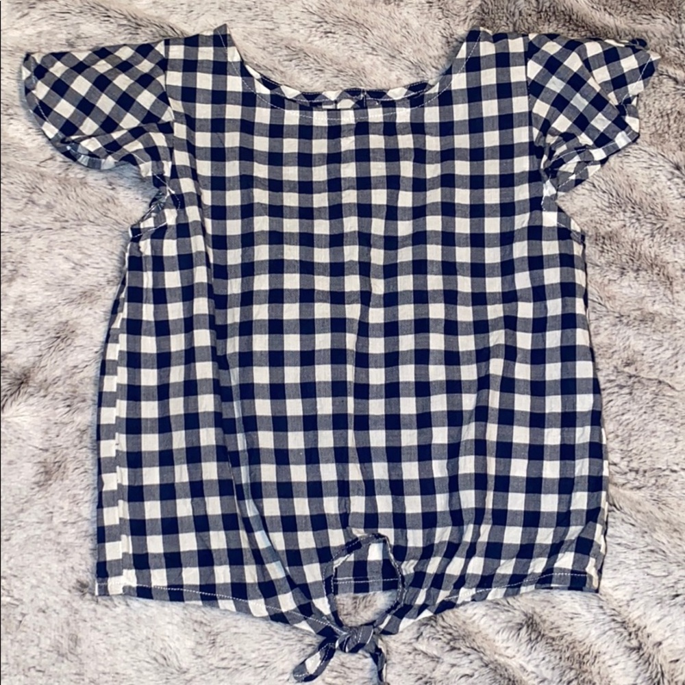 Cute Plaid Knot Top ❤️